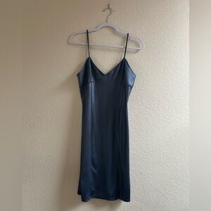 Forever 21 Women's Metallic Gray Black Sleeveless Stretch Dress Size L